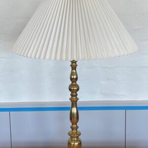 Leklint skærm og ala  messing bordlampe