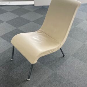 Lounge stol Hvid læder