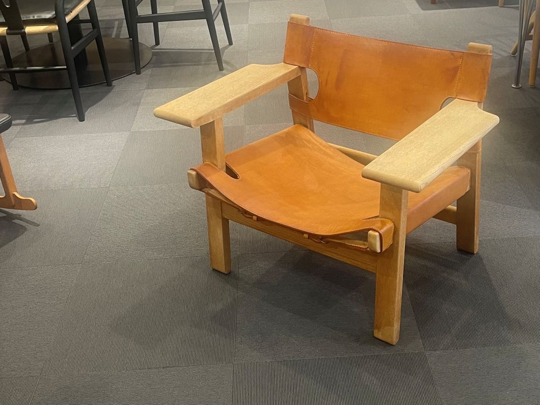 Børge Mogensen 2226 den spanske stol i egetræ og kernelæder. 50 år gammel, meget velholdt. - Billede 5