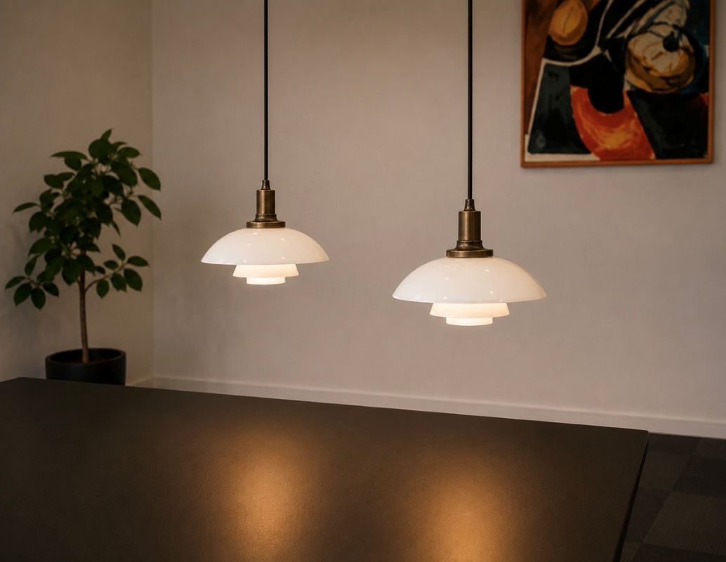 ph2/1 lampe sæt, fatning er bruneret messing
