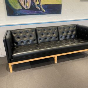 erik jørgensen ej 315 3 sort lædersofa