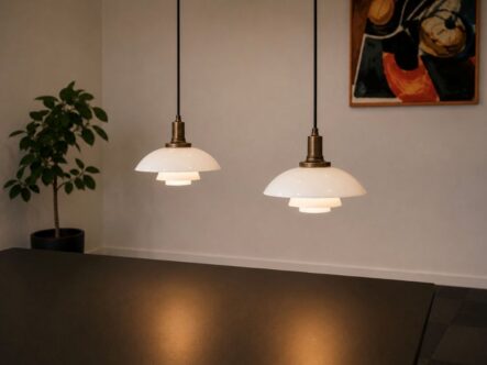 ph2/1 lampe sæt, fatning er bruneret messing